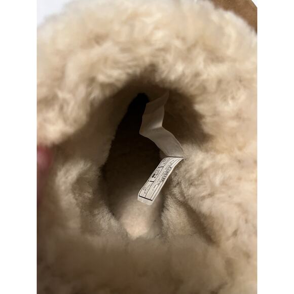 UGG Amie Classic Women's Size 8 Chestnut Suede Shearling Low Wedge Boots 1013428 - Picture 10 of 15